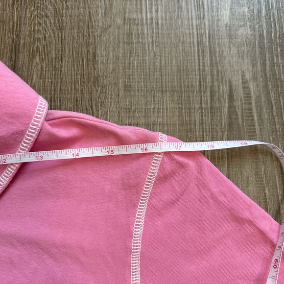 Denim & Company Cotton Pink Pajama Top With Snap Button Collared Size XL - Picture 8 of 11